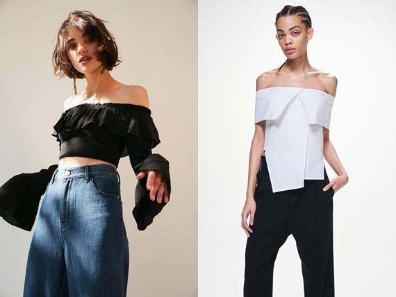 Show a bit of skin with off-shoulder top