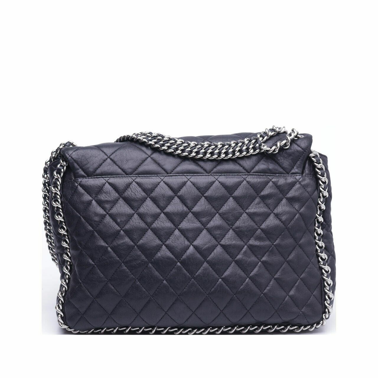 Chanel Black Chain Maxi Flap Shoulder Bag