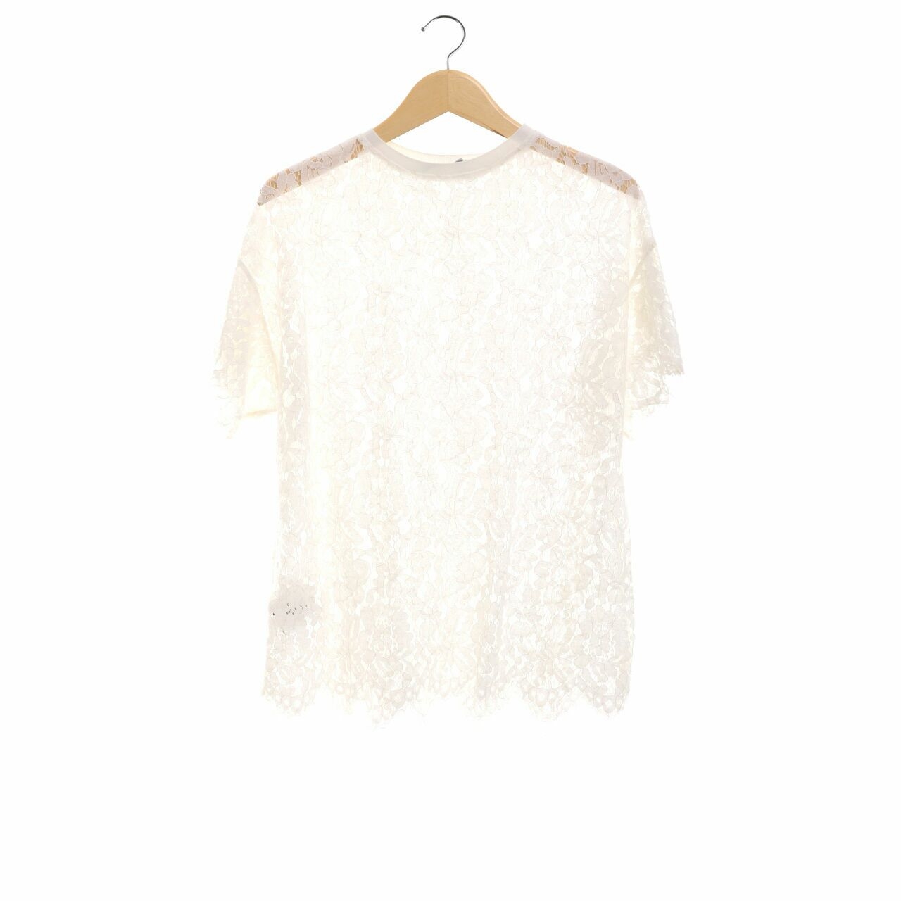 Zara Off White Lace Blouse