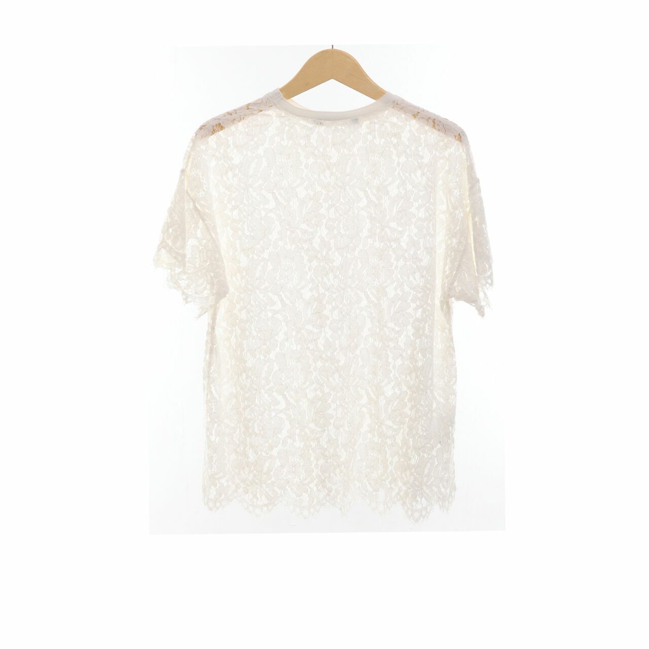 Zara Off White Lace Blouse