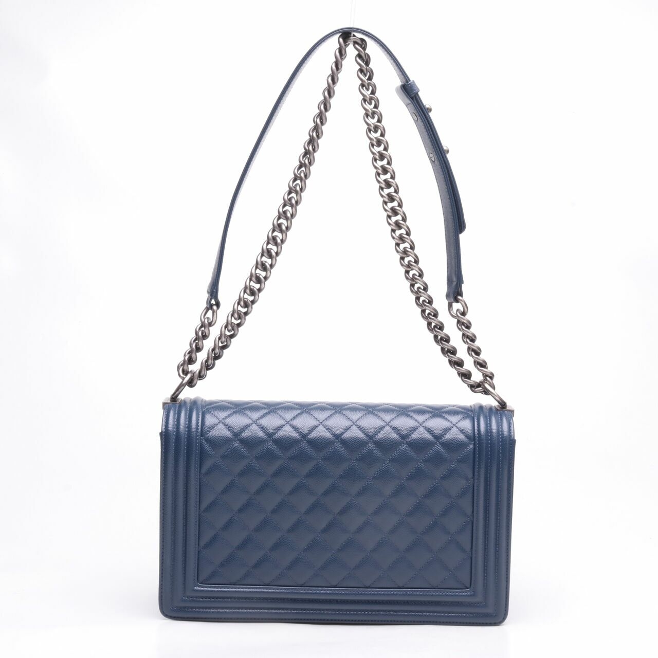 Chanel Caviar Boy 28 Navy RHW #25 Shoulder Bag