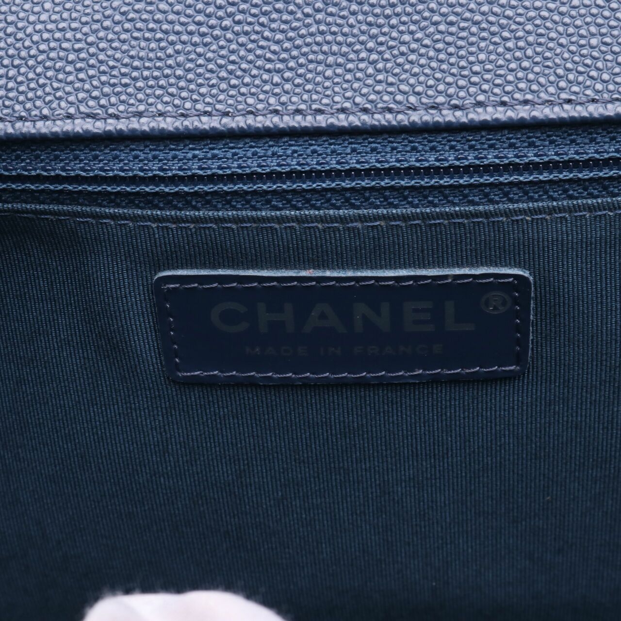 Chanel Caviar Boy 28 Navy RHW #25 Shoulder Bag