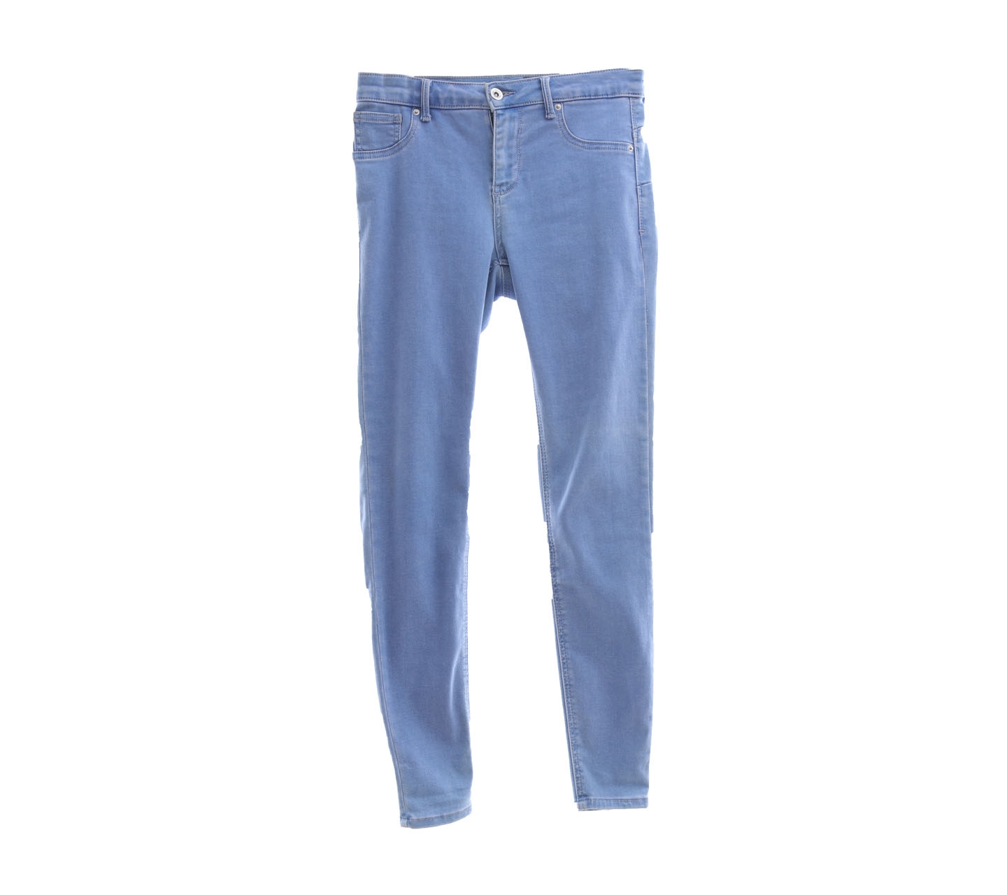 Bershka Blue Denim Push Up Long Pants