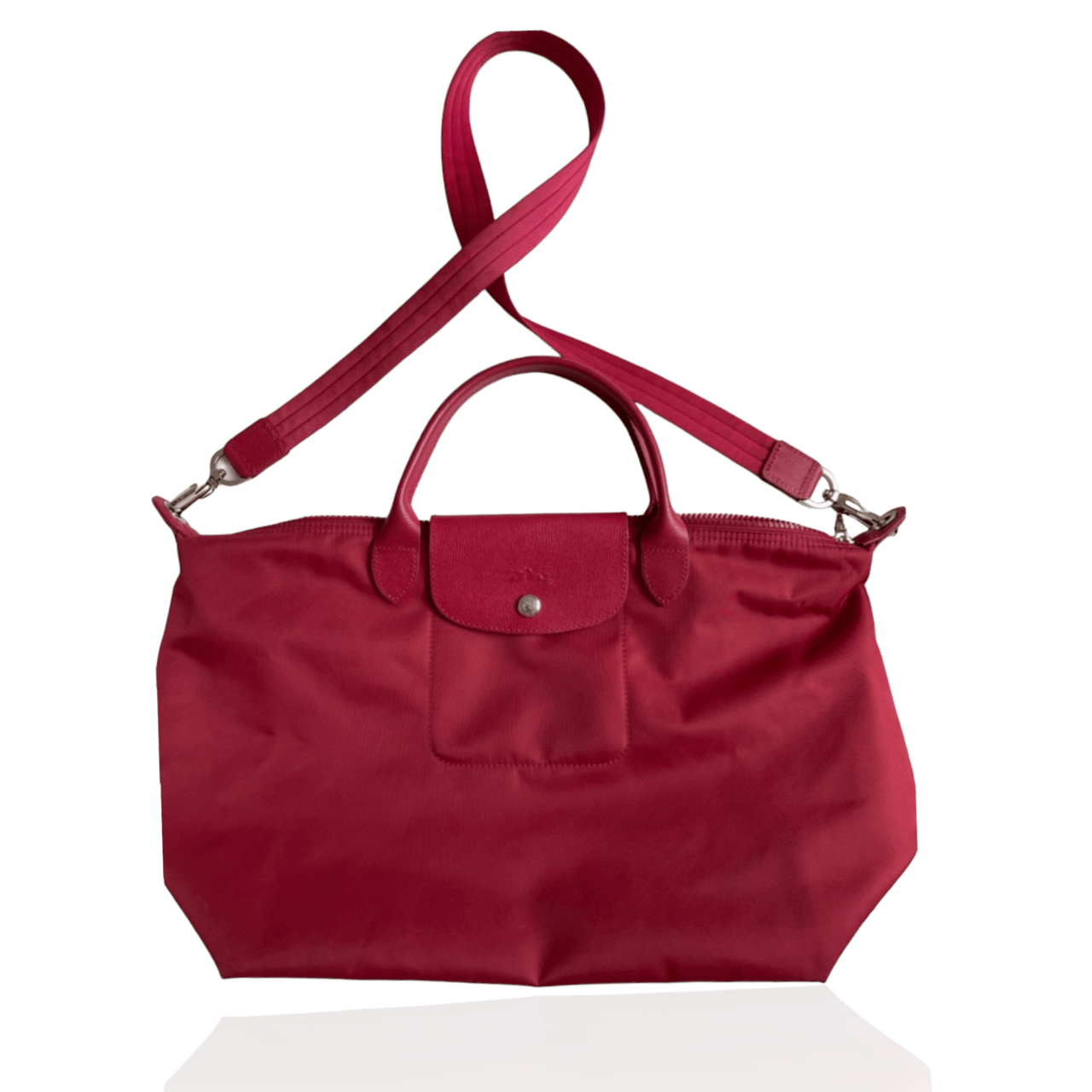 Longchamp Pink Organic Handbag