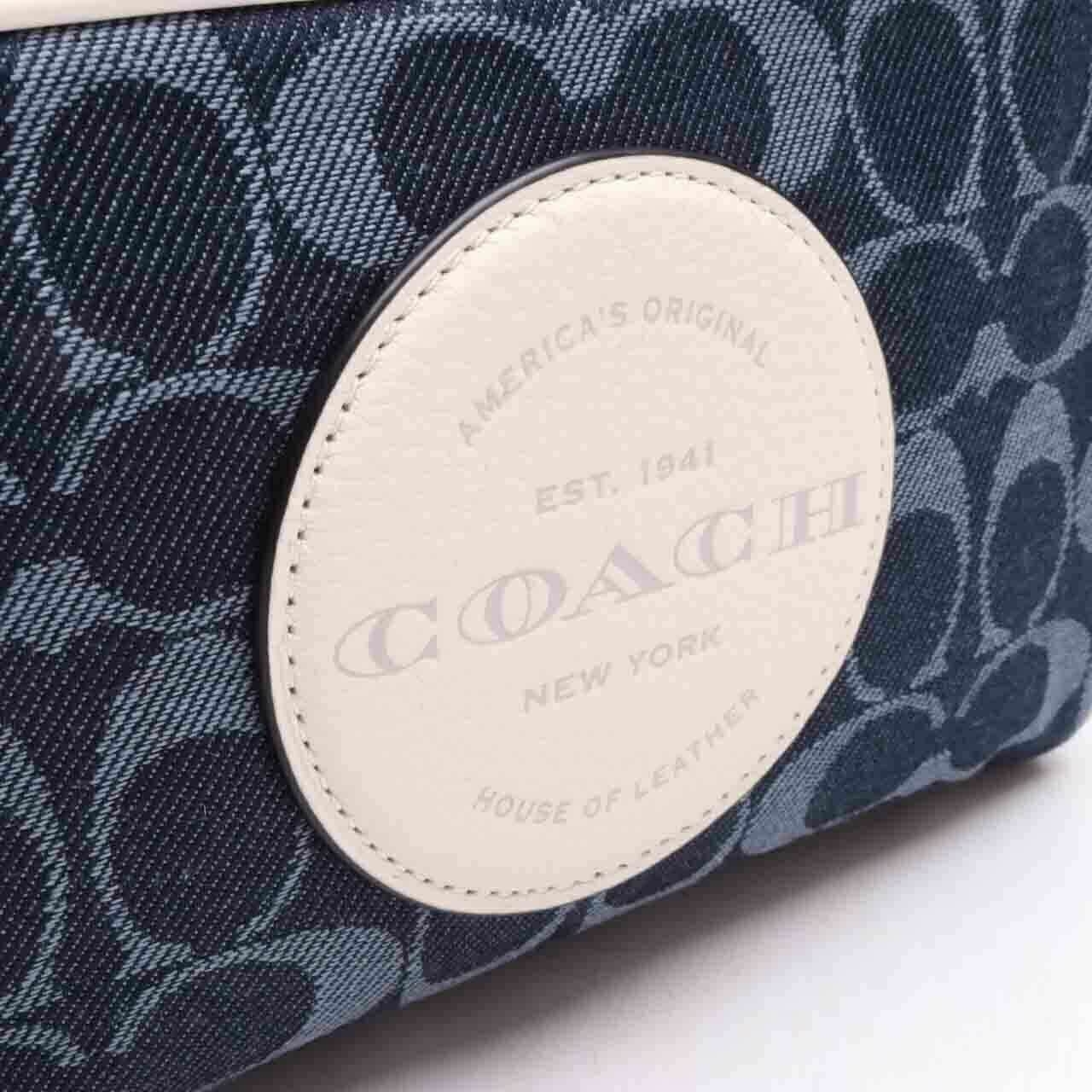 Coach C4230 Dempsey Boxy Cosmetic Case Signature Denim Multi Pouch