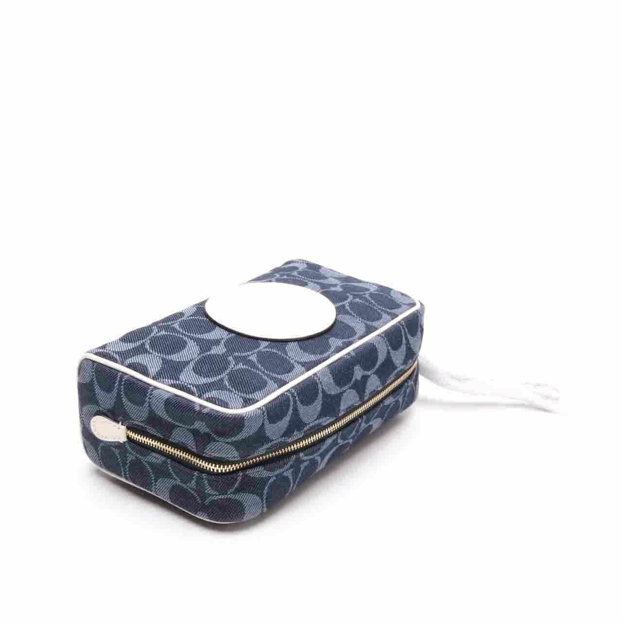 Coach C4230 Dempsey Boxy Cosmetic Case Signature Denim Multi Pouch