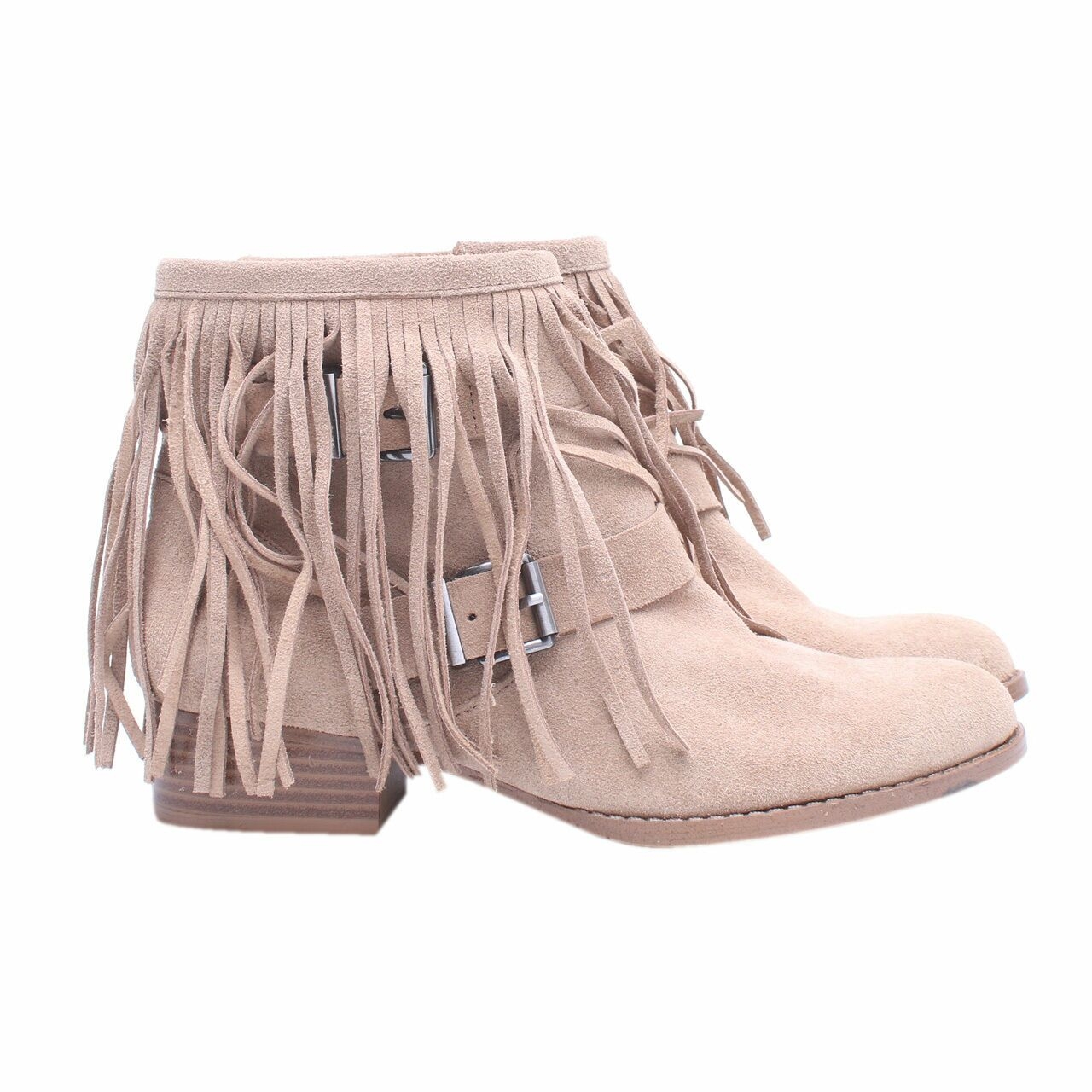 BCBGeneration Taupe Suede Enkle Boots