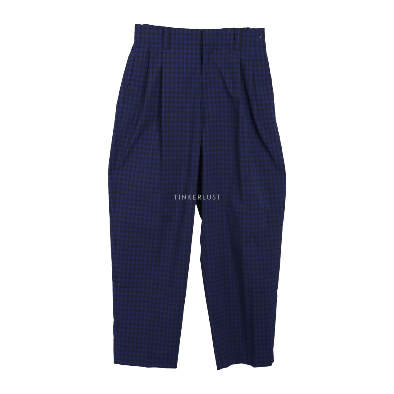 UNIQLO x Marni Black & Dark Blue Gingham Long Pants