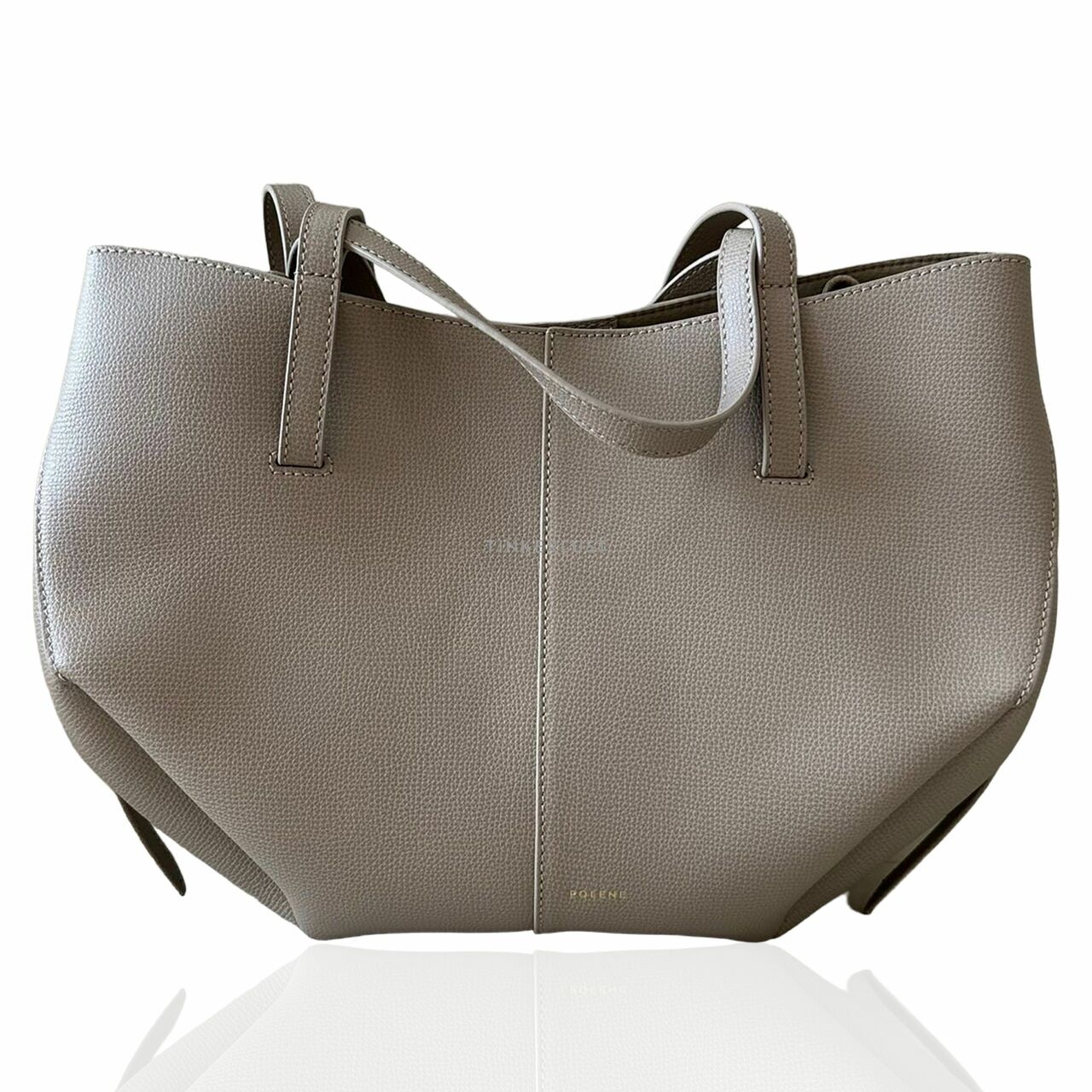 Polene Cyme Mini Taupe Tote Bag