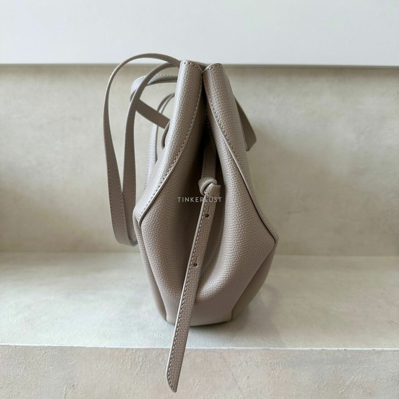 Polene Cyme Mini Taupe Tote Bag