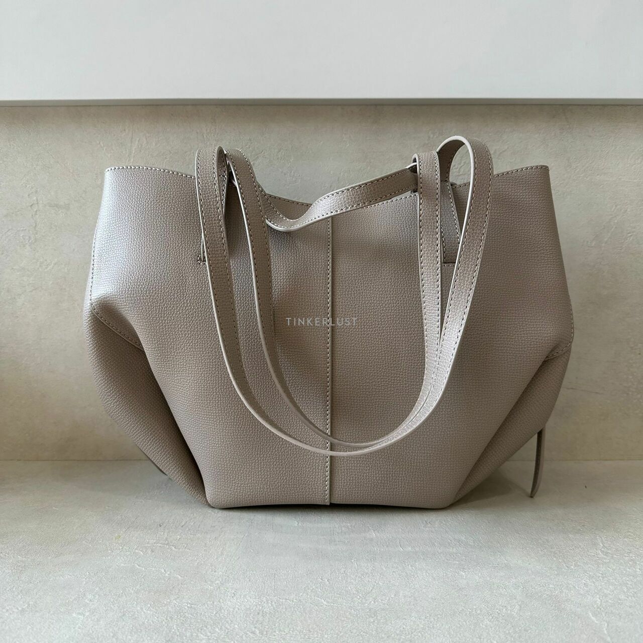 Polene Cyme Mini Taupe Tote Bag