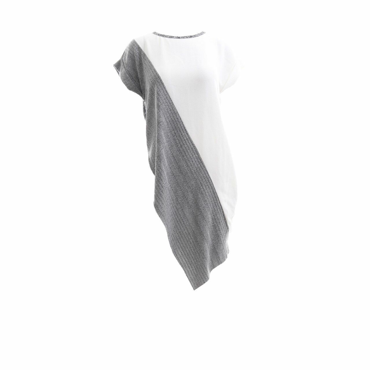 Zara Grey & White Blouse