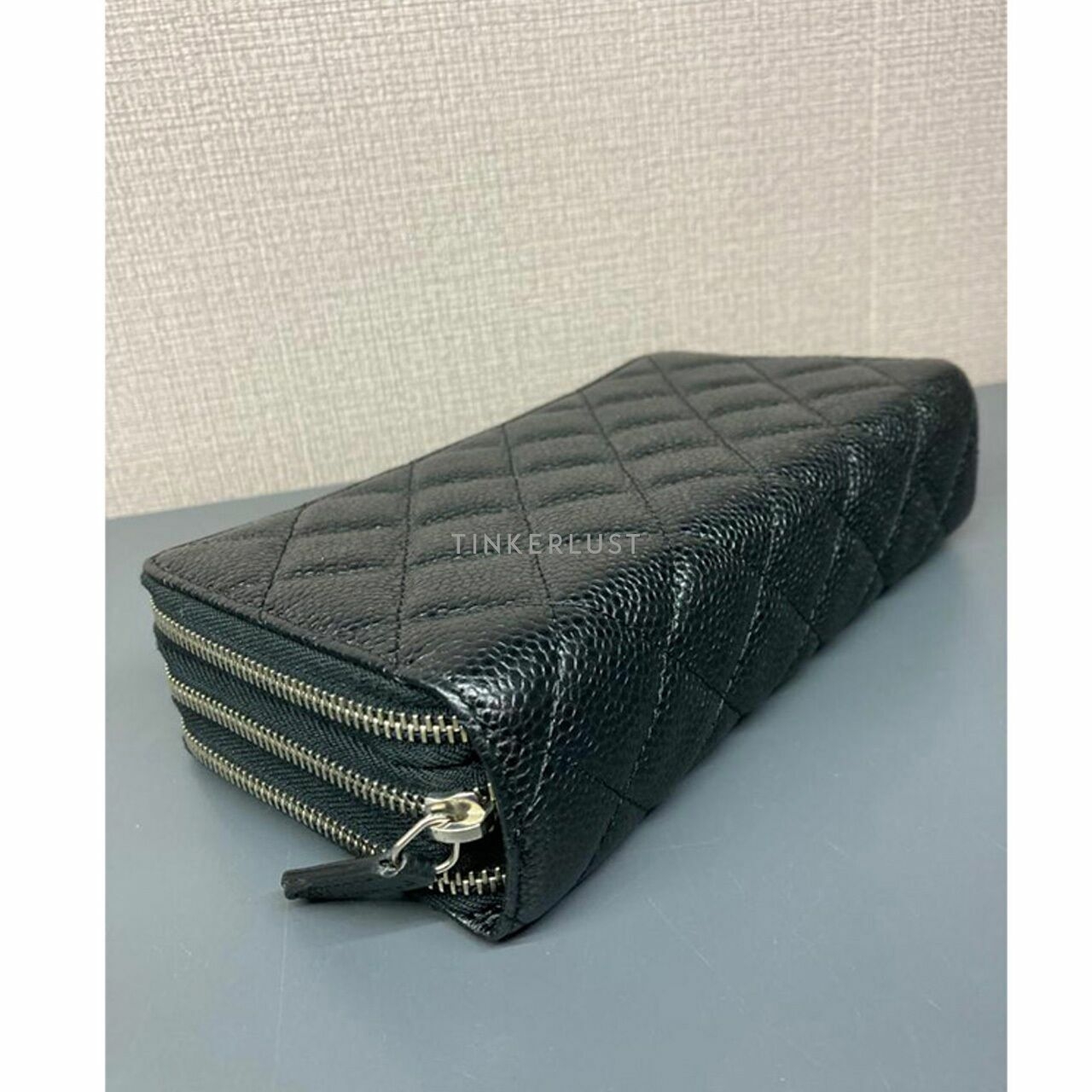 Chanel Wallet Caviar 3 Zipper Black SHW #20 