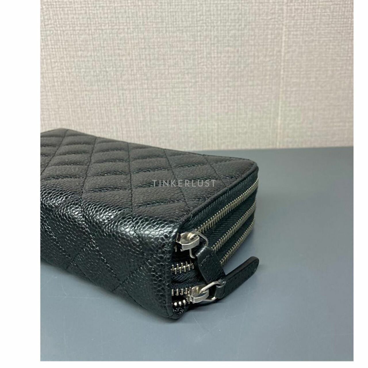 Chanel Wallet Caviar 3 Zipper Black SHW #20 