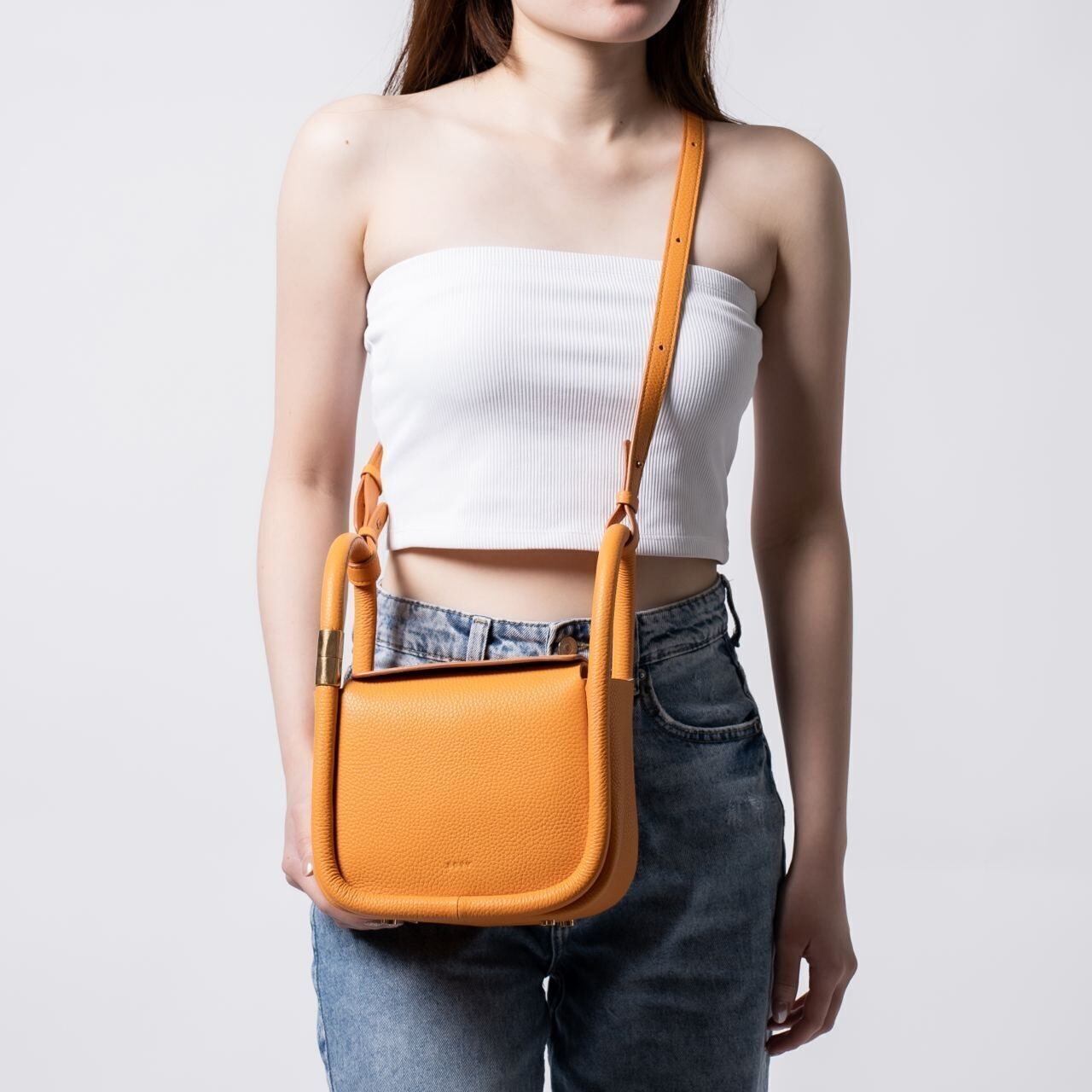 Boyy Wonton 20 Pebble Leather Bag Apricot