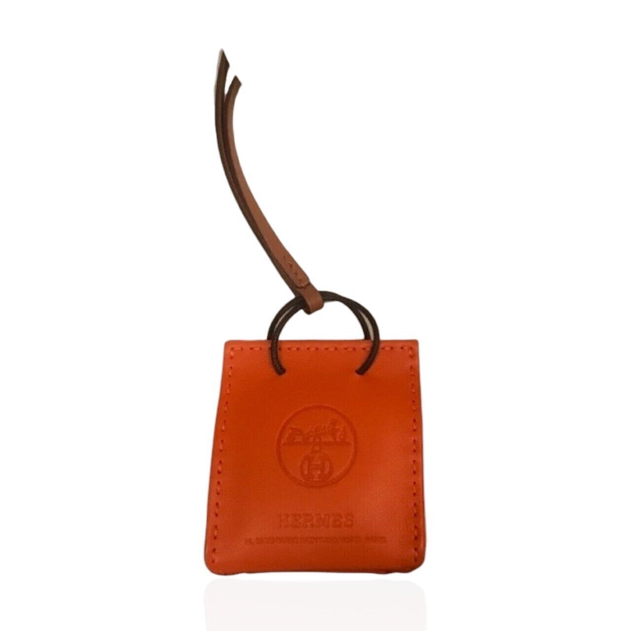 Hermes Orange Keychain