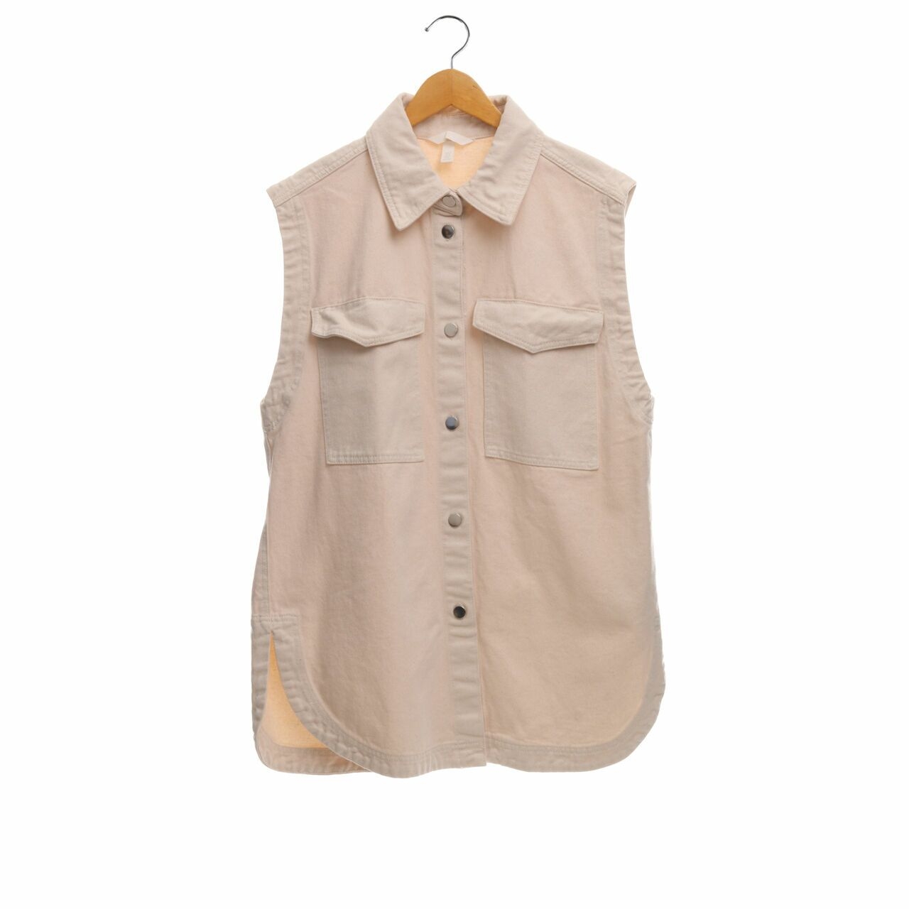 H&M Cream Denim Sleeveless