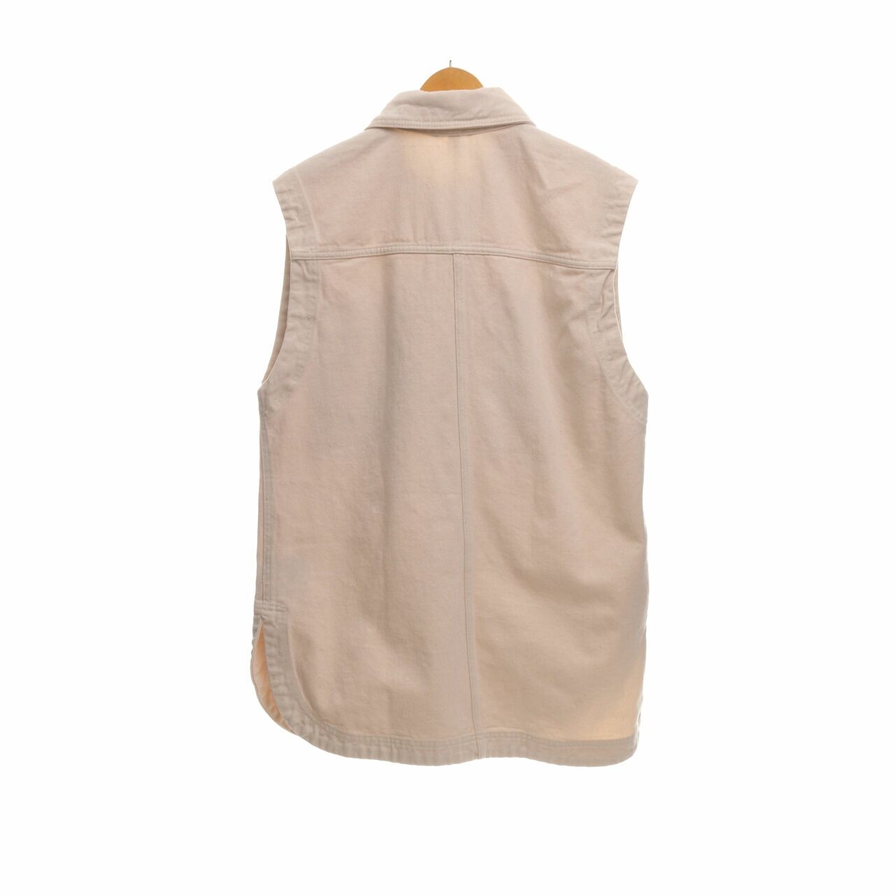 H&M Cream Denim Sleeveless