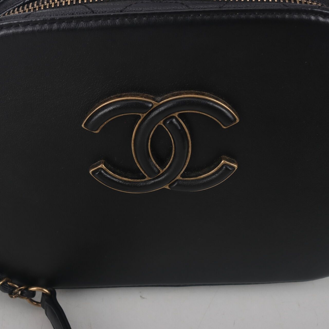 Chanel Small Coco Curve Vanity Case Black #24 Satchel