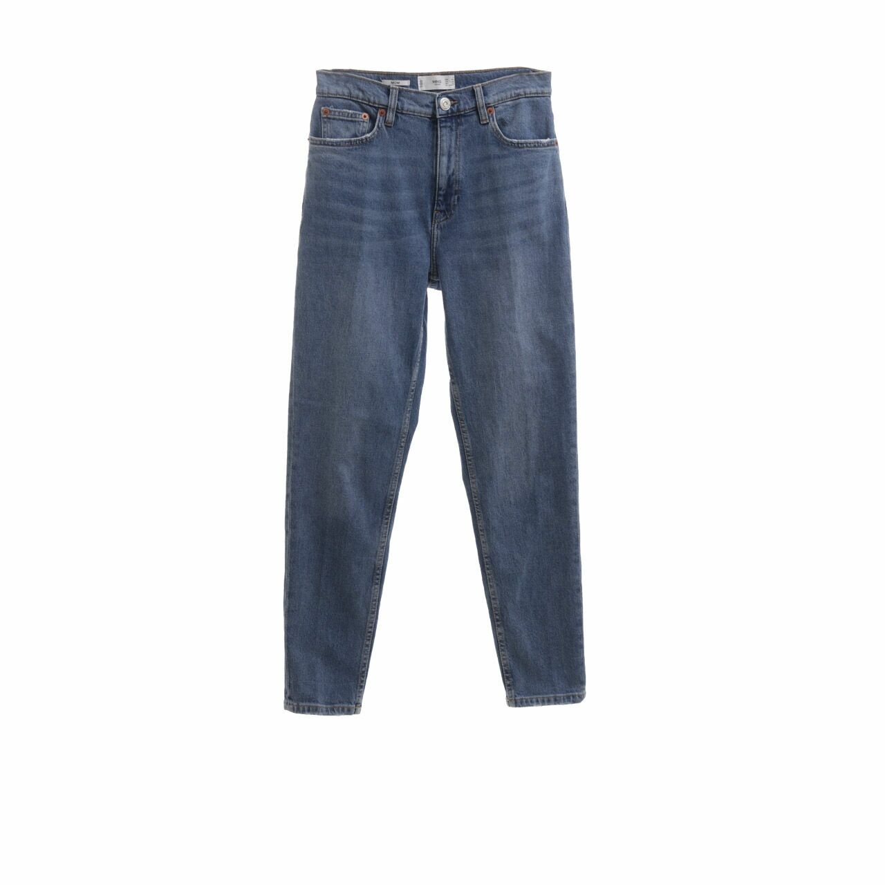 Mango Blue Washed Mom Long Pants