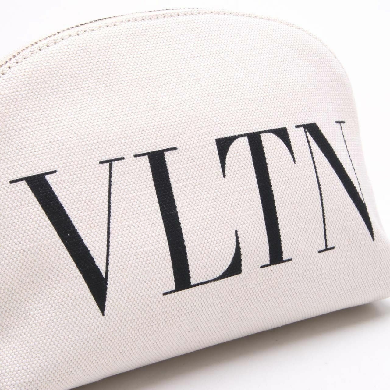 Valentino VLogo Cosmetic Pouch Beige Ivory