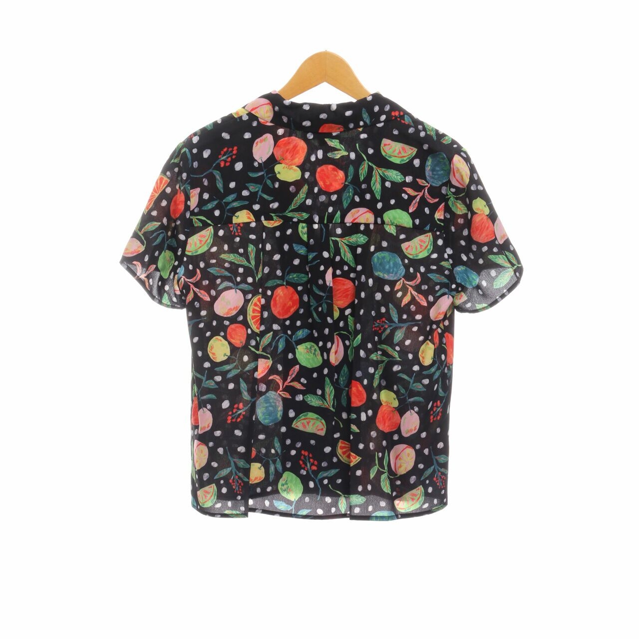 Pomelo. Black Patterned Shirt