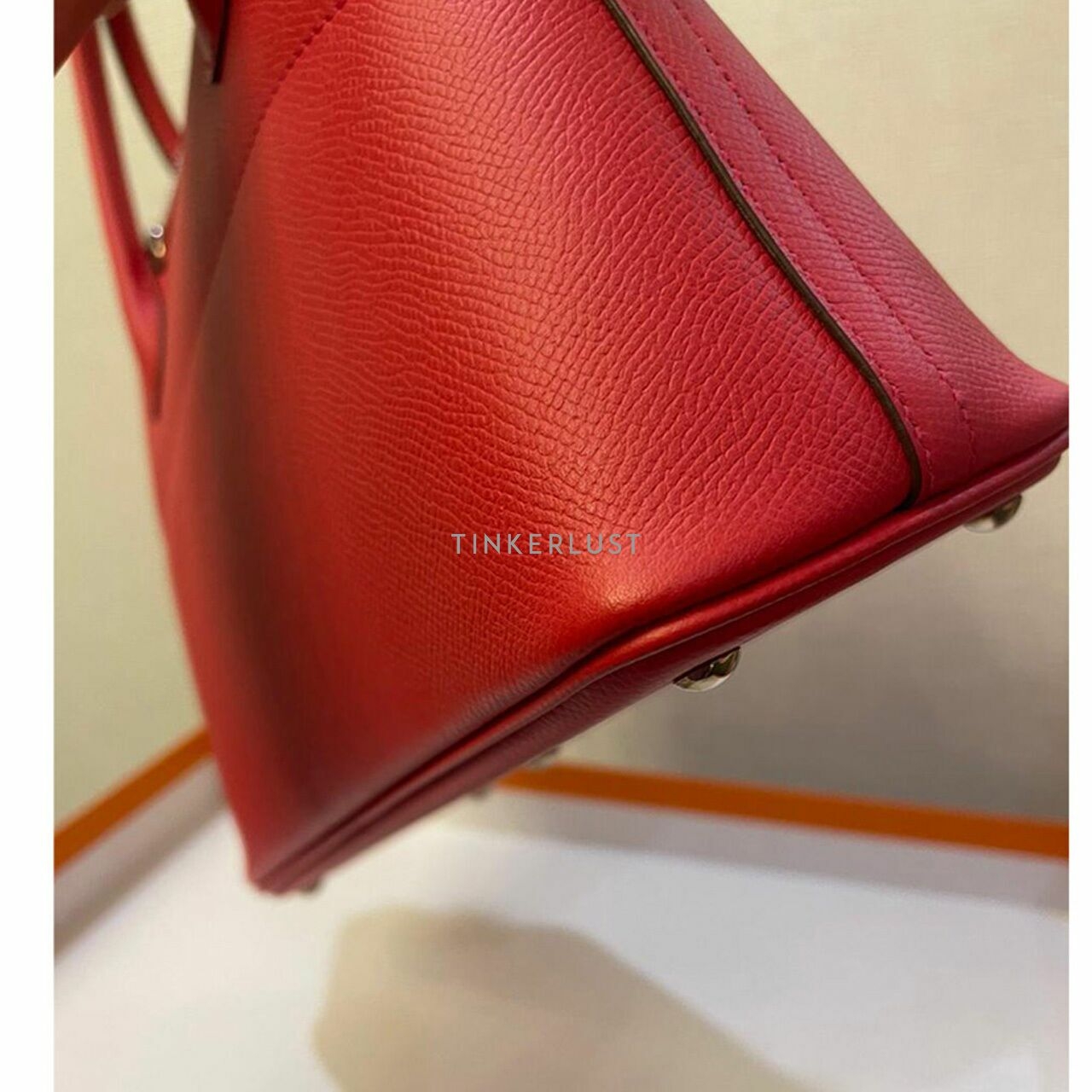 Hermes Bolide 27 Red Epsom PHW C Handbag