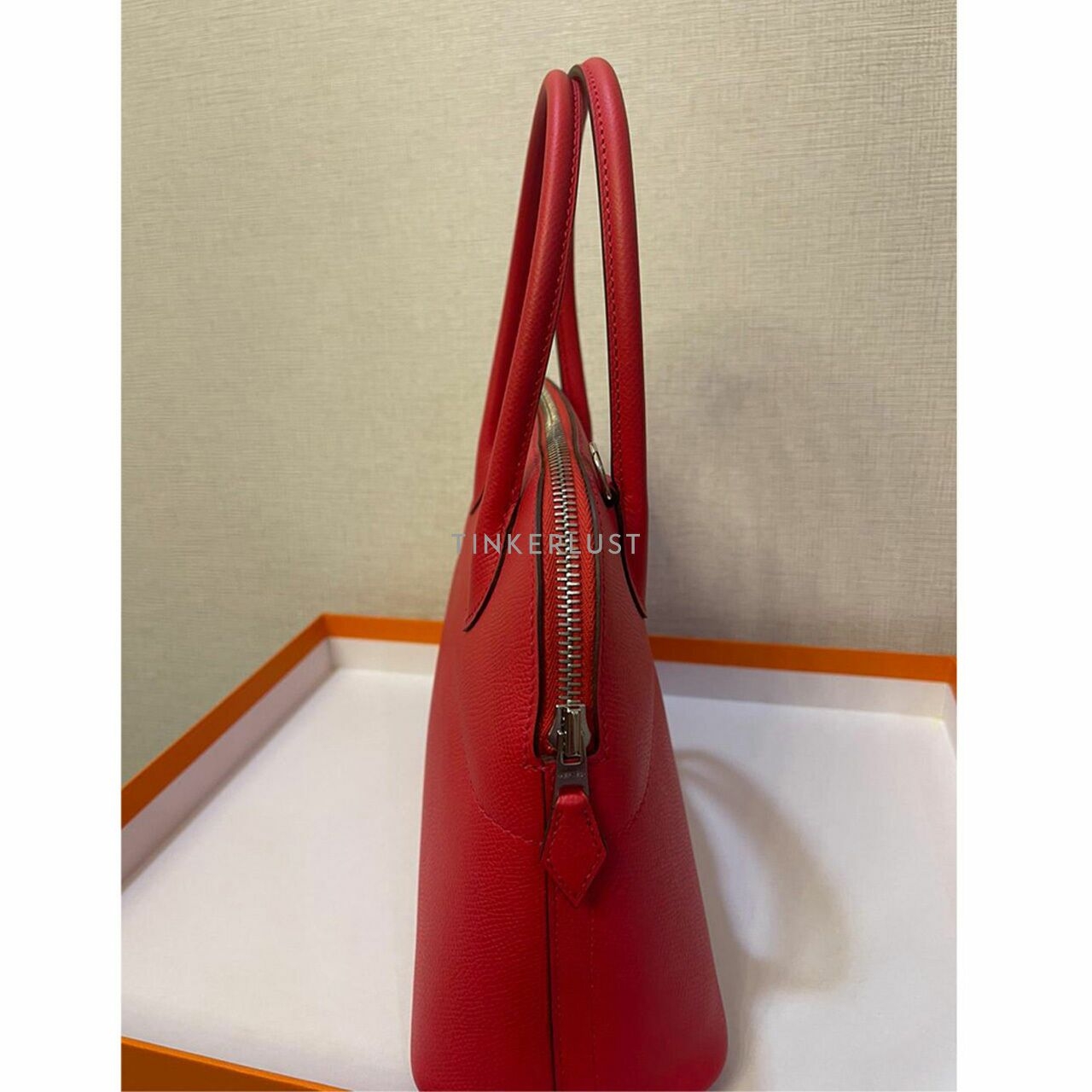 Hermes Bolide 27 Red Epsom PHW C Handbag