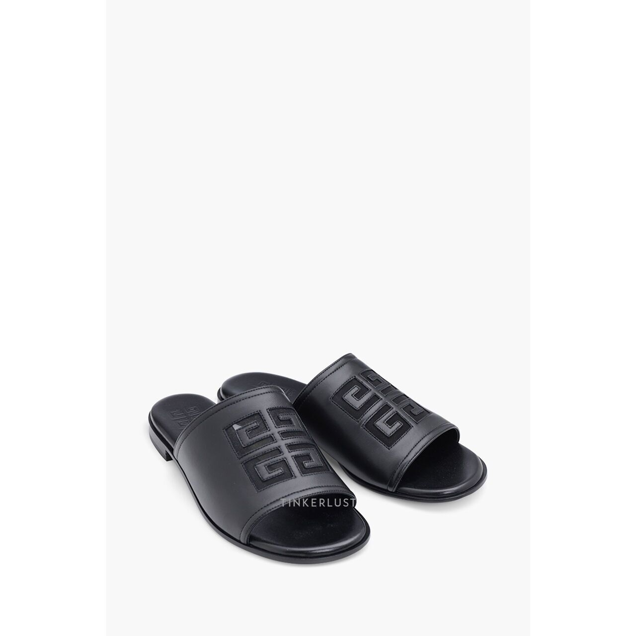 Givenchy 4G Nappa Slides Black Sandals