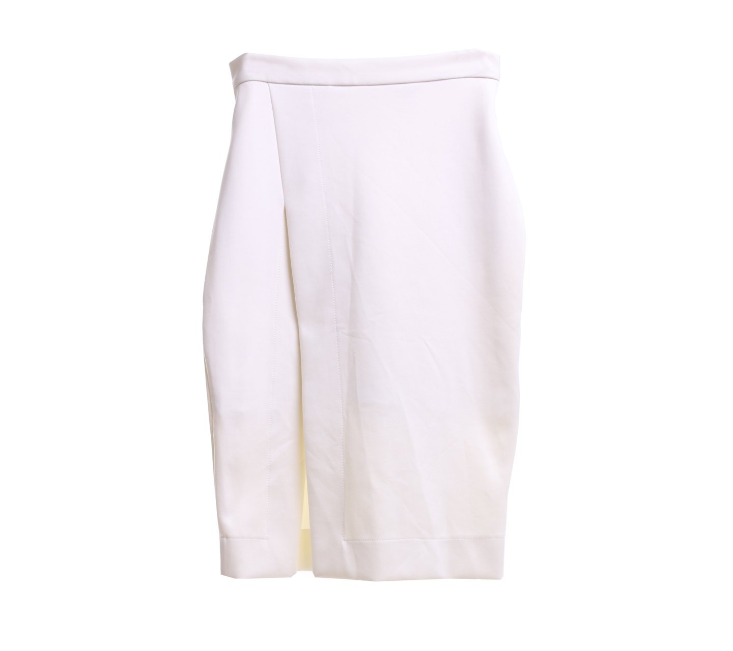 Duma Off White Slit Front Midi Skirt