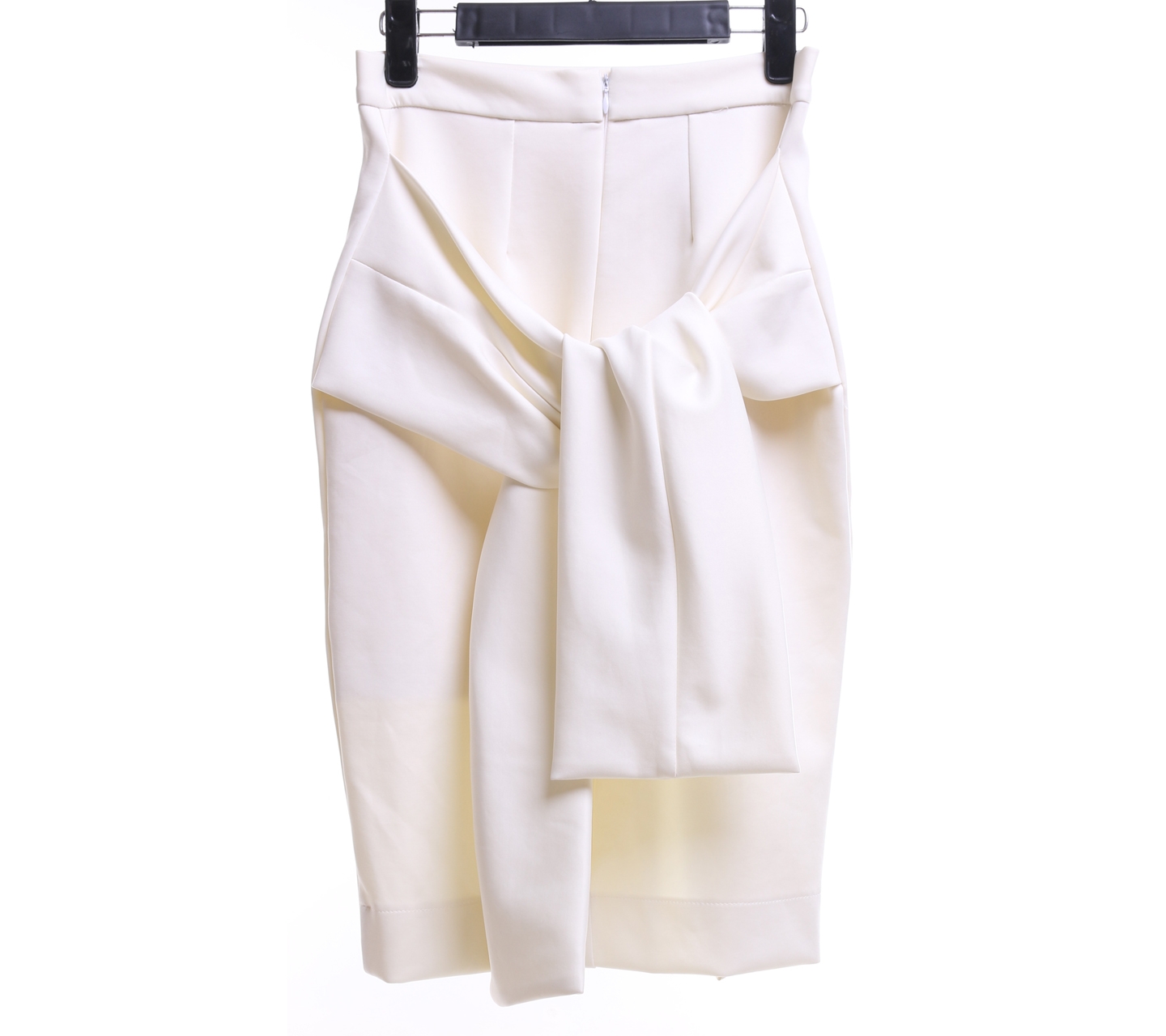 Duma Off White Slit Front Midi Skirt