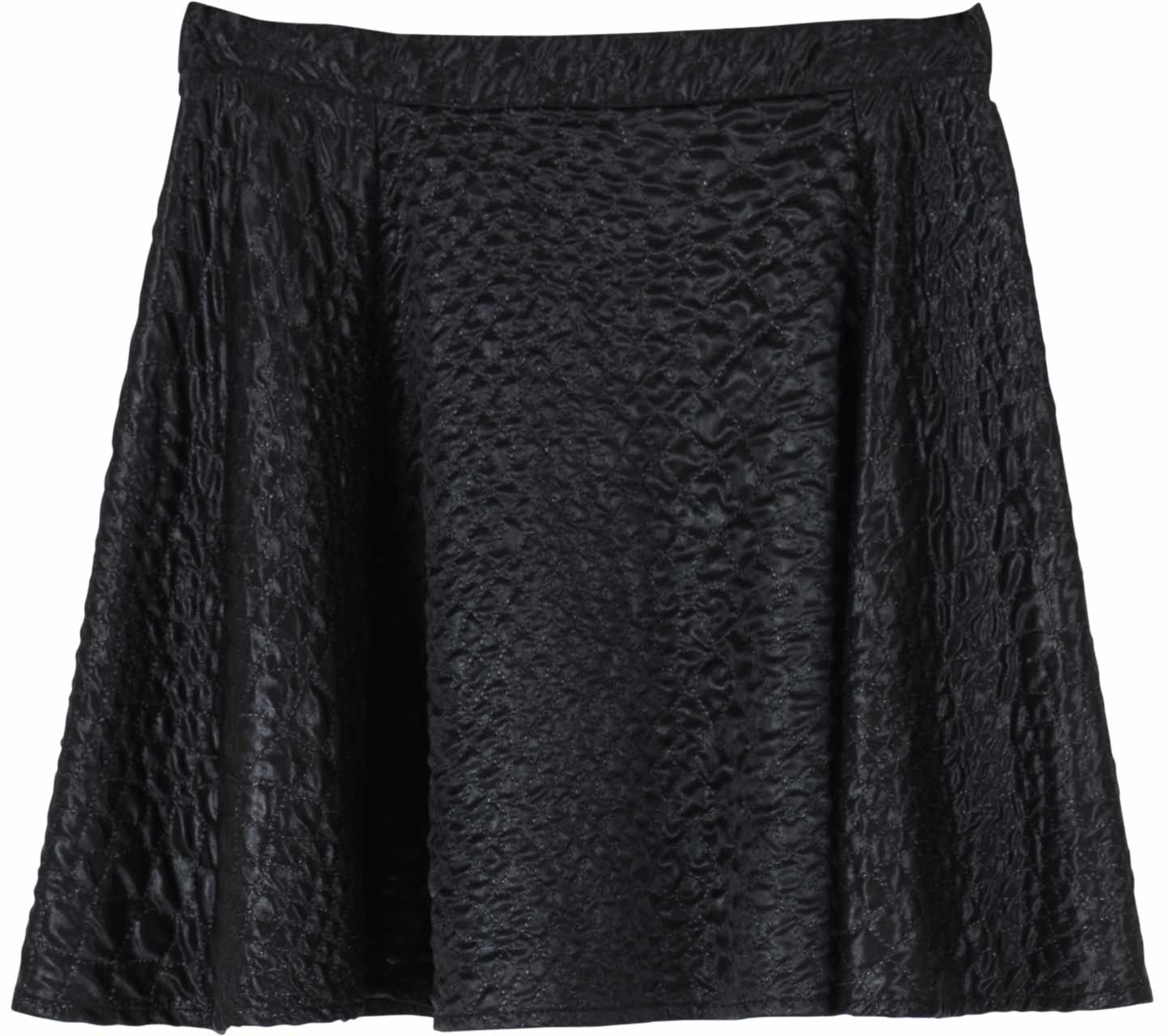 Divided Black Flare Skirt