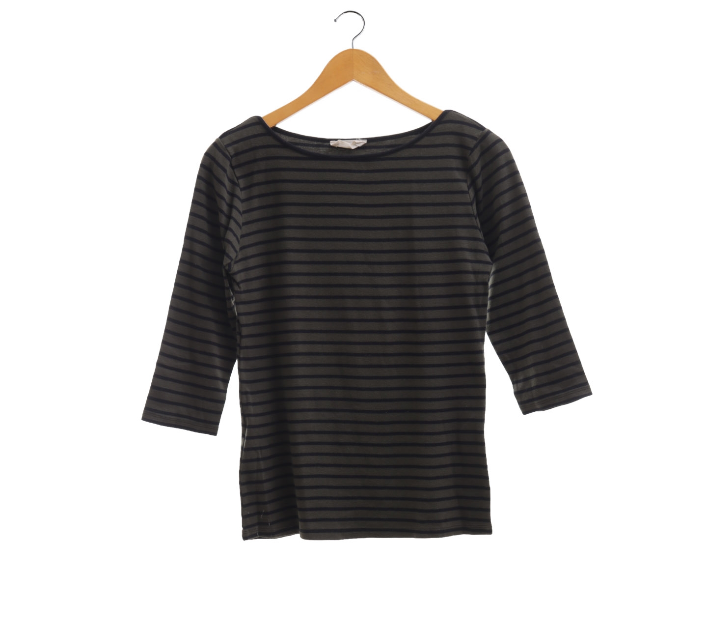 Zara Green & Black Striped Blouse