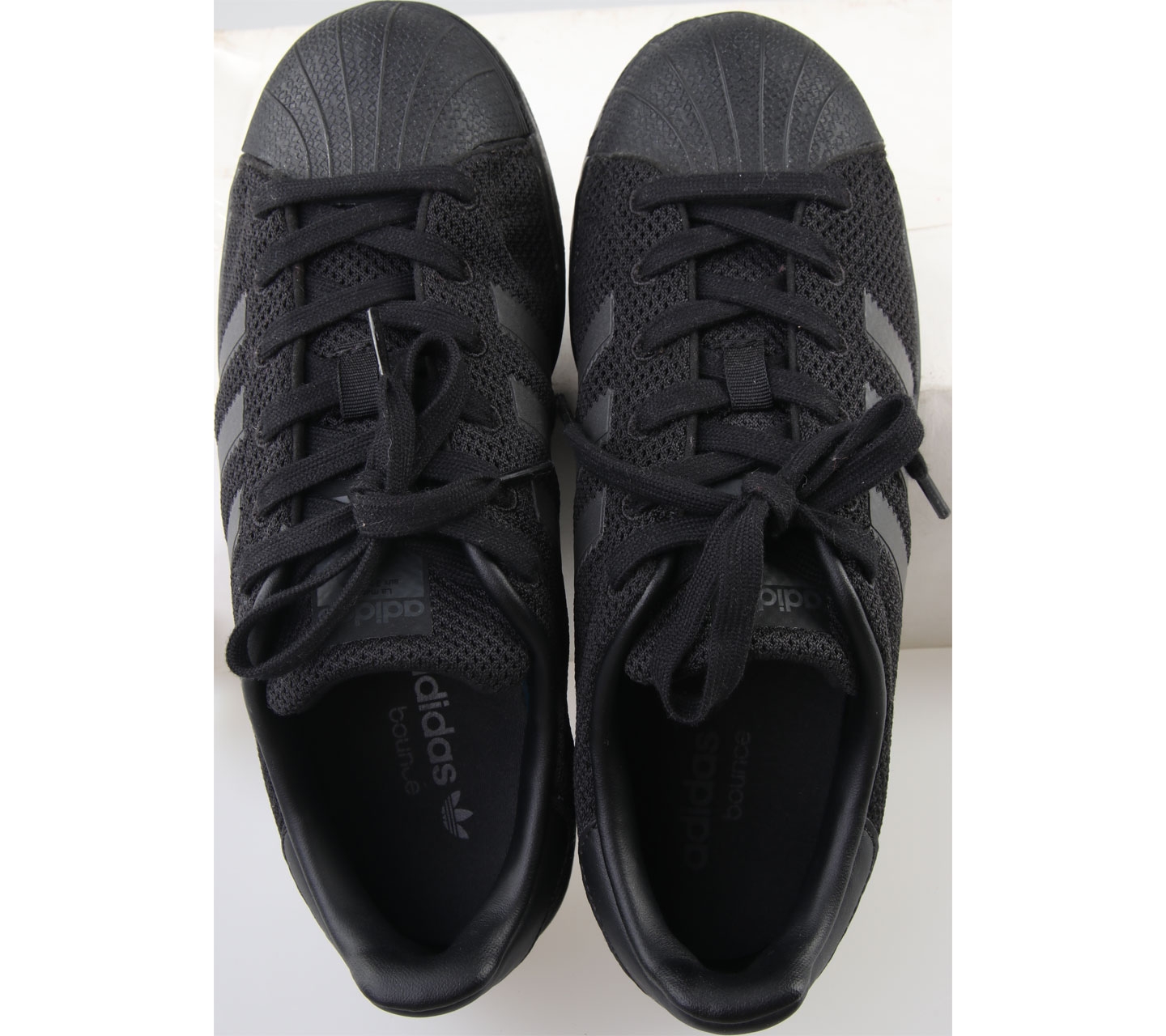 Adidas Black Super Star Bounce Sneakers