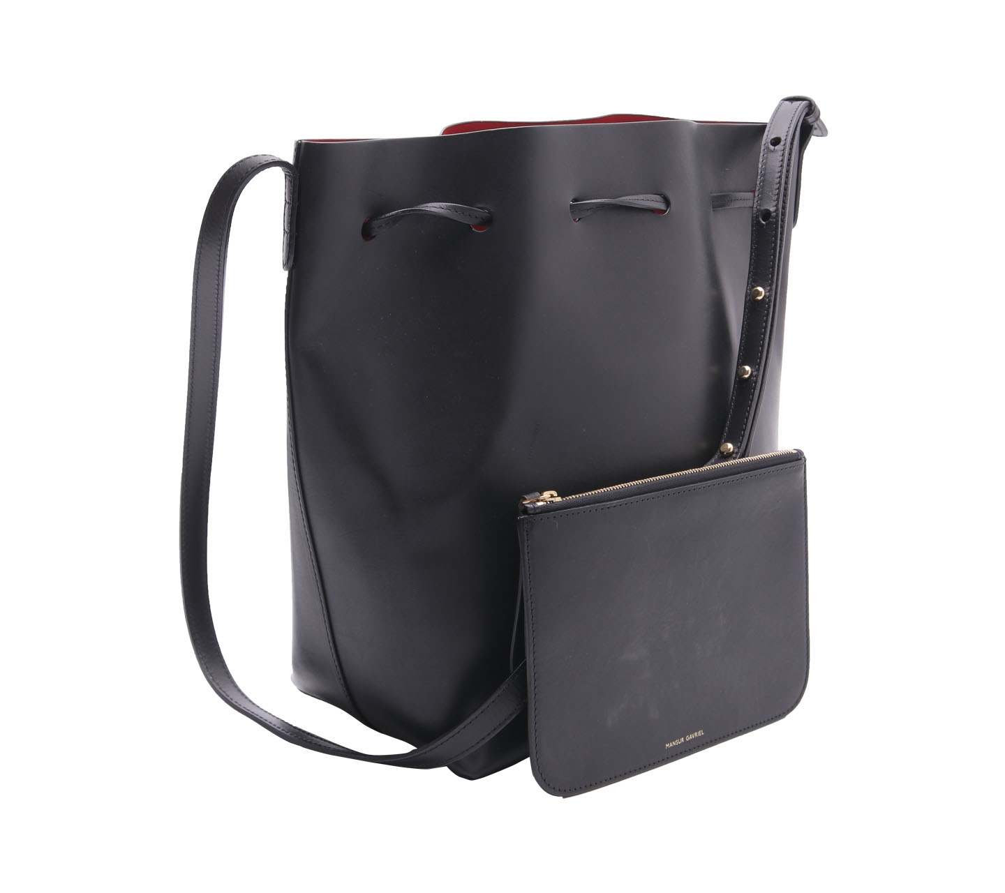 Mansur Gavriel Black Bucket Shoulder Bag 