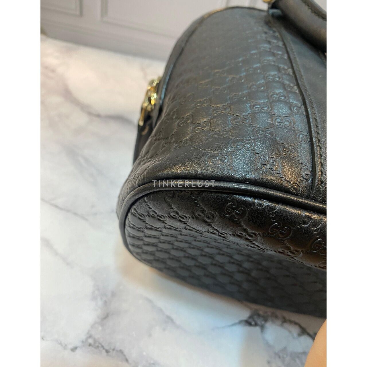 Gucci Dome Medium Black GHW Satchel