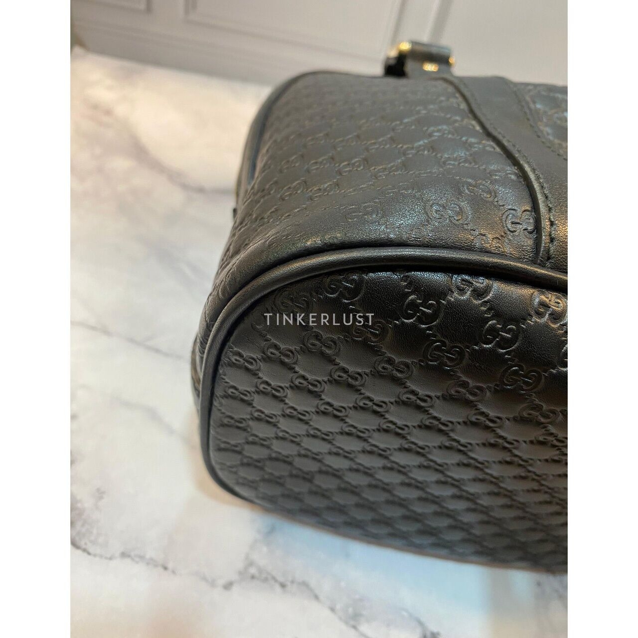 Gucci Dome Medium Black GHW Satchel