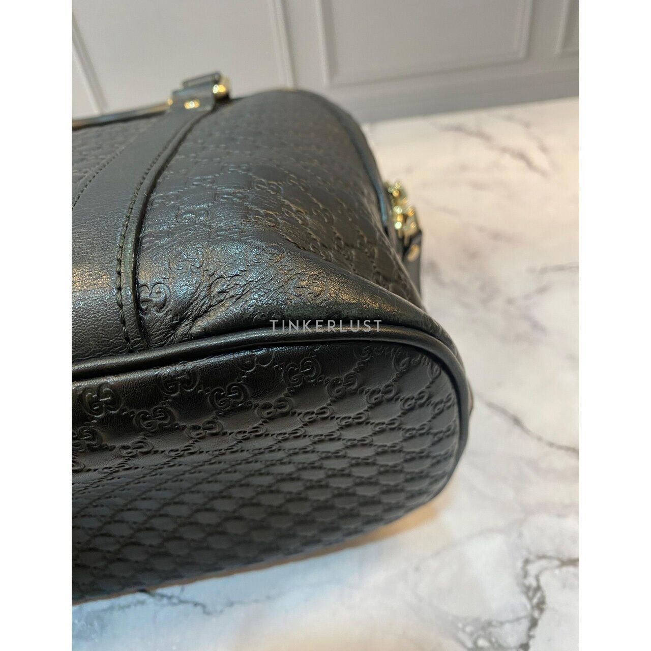 Gucci Dome Medium Black GHW Satchel