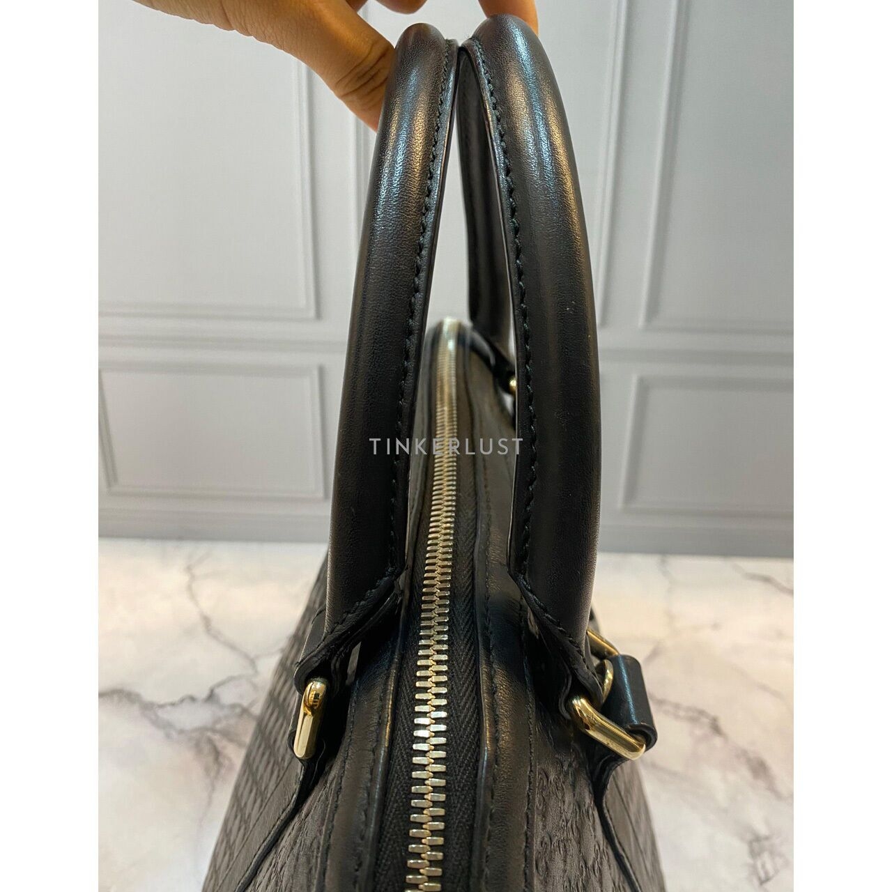 Gucci Dome Medium Black GHW Satchel