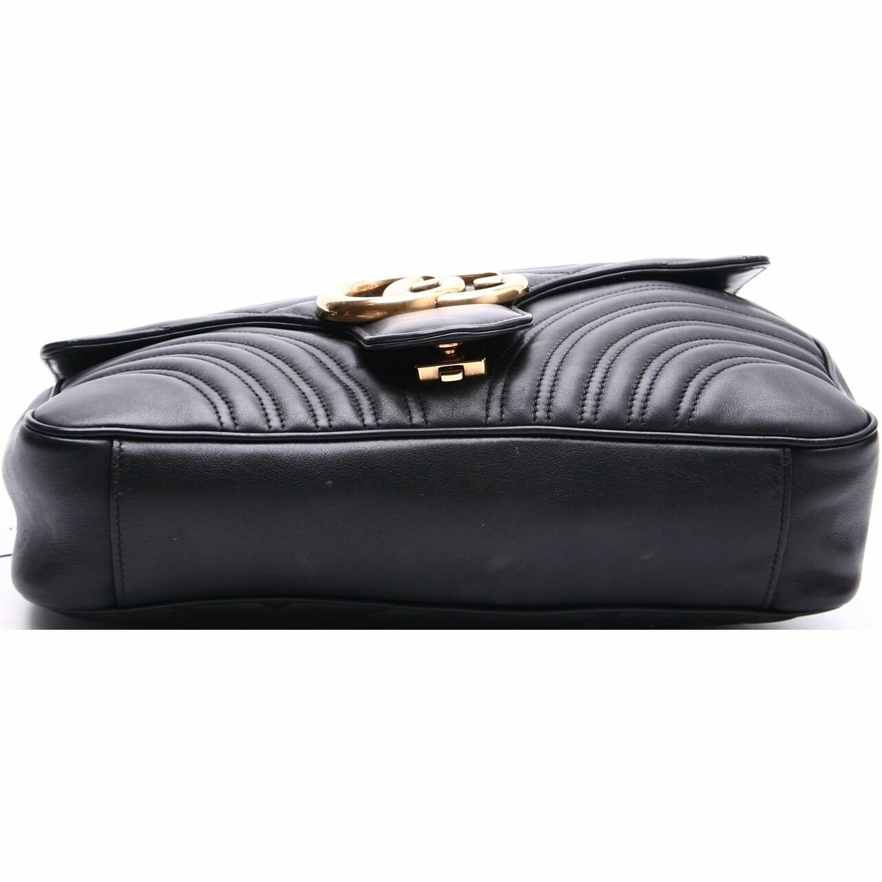 Gucci Black GG Marmont Medium Matelassé Shoulder