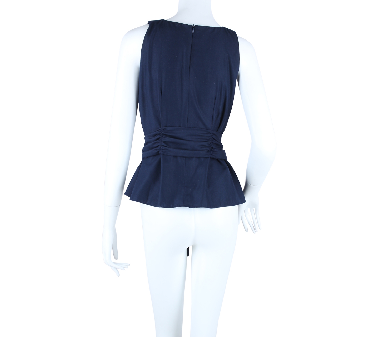 Shop At Velvet Dark Blue Tied Sleeveless