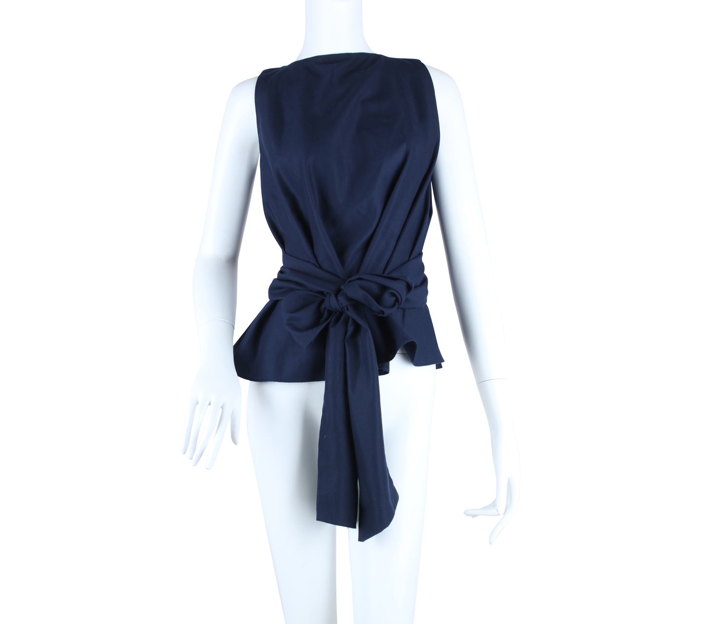 Shop At Velvet Dark Blue Tied Sleeveless