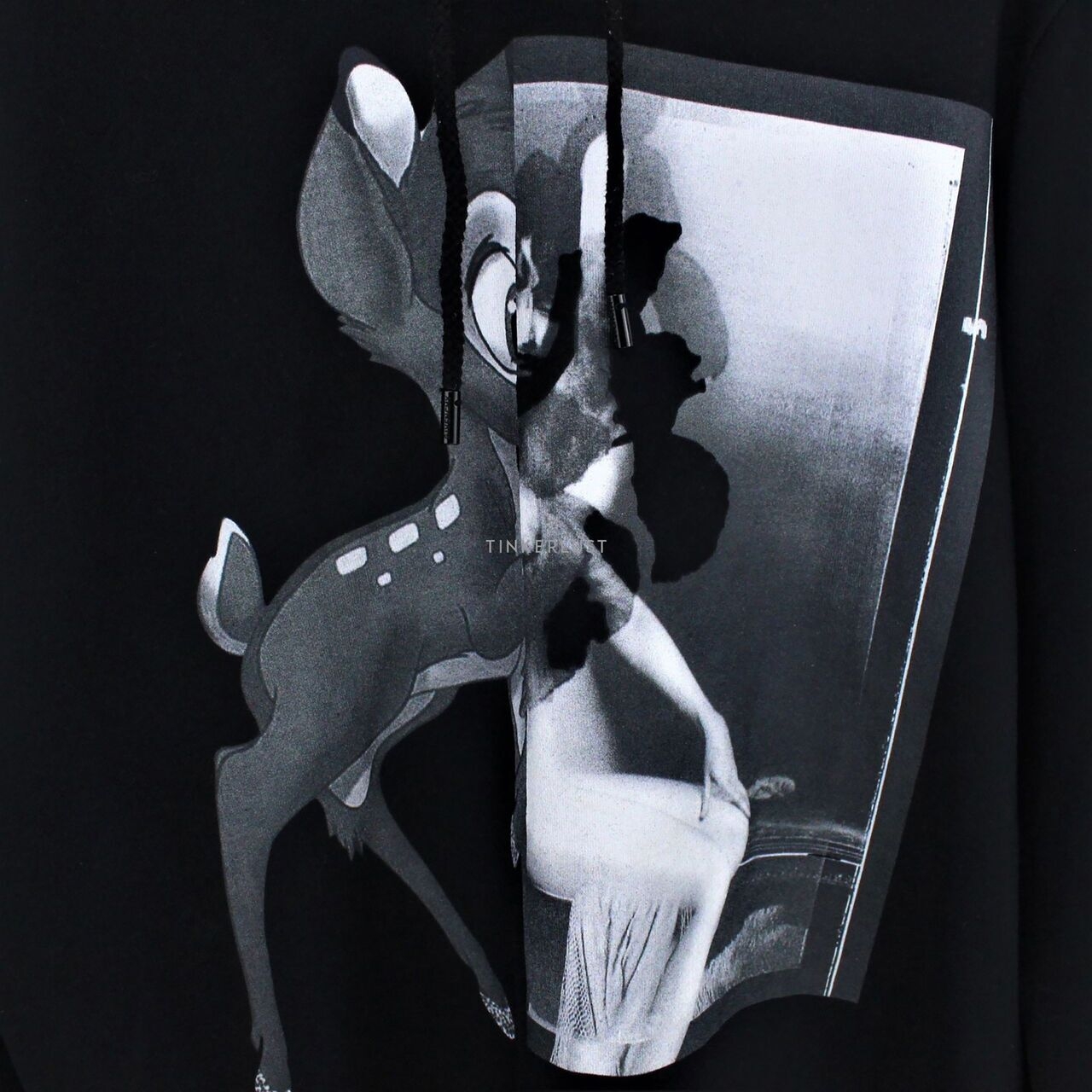 Givenchy Black Bambi Monocrom Hoodie Sweater