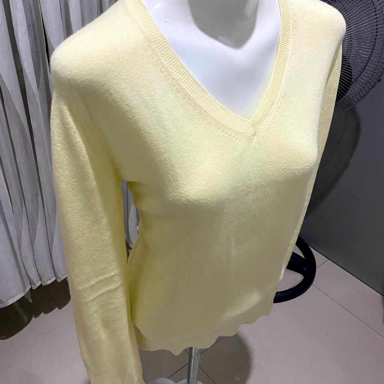 Uniqlo Pastel Yellow Organic Sweater