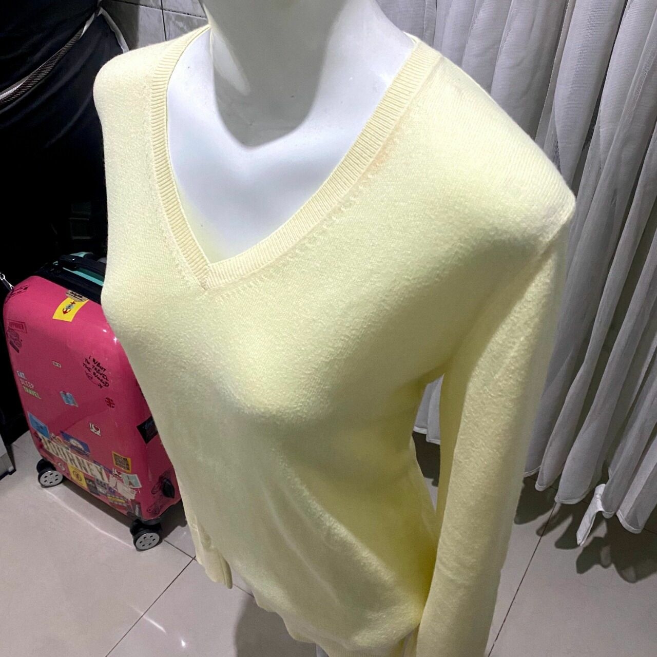 Uniqlo Pastel Yellow Organic Sweater