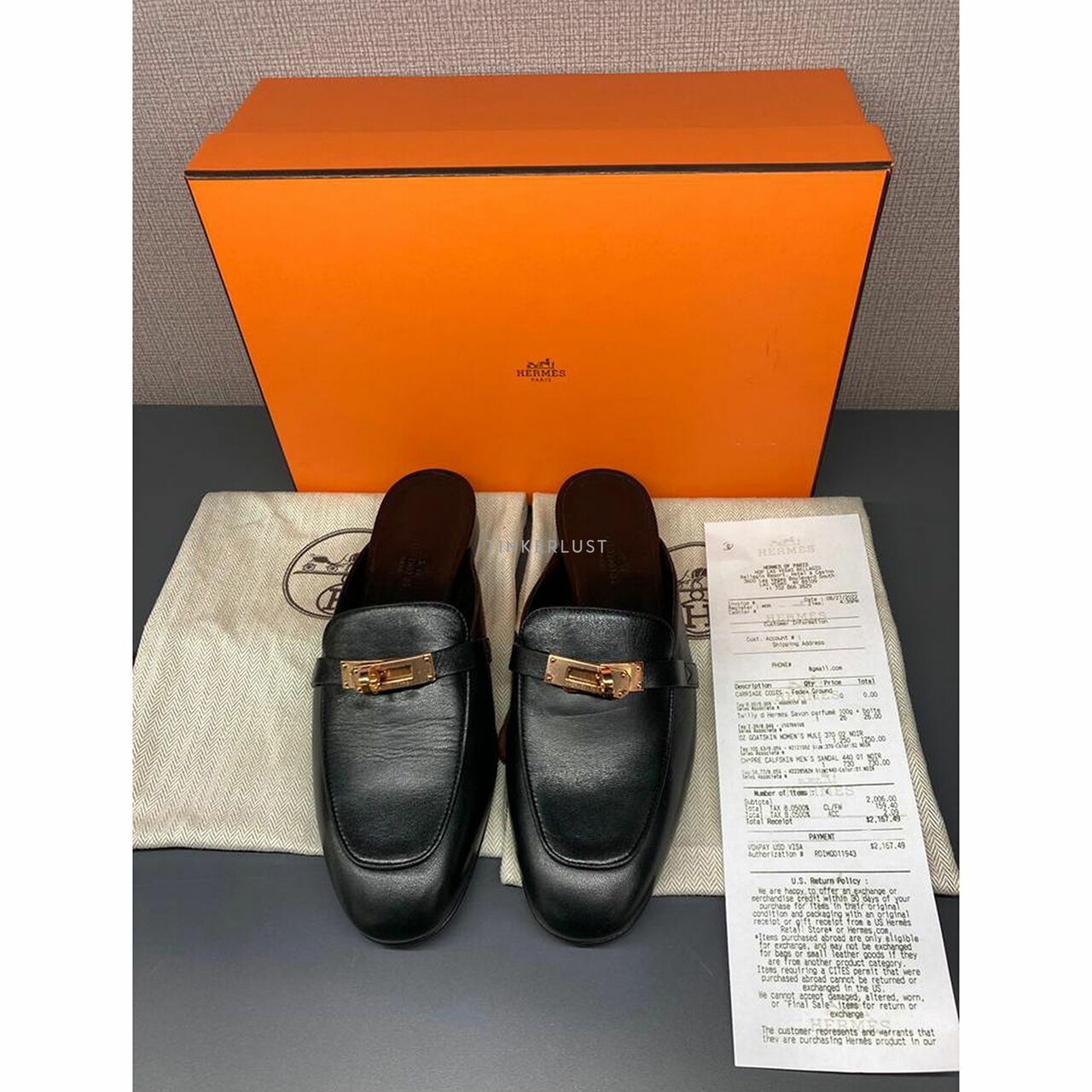 Hermès Oz Mules Noir/Black