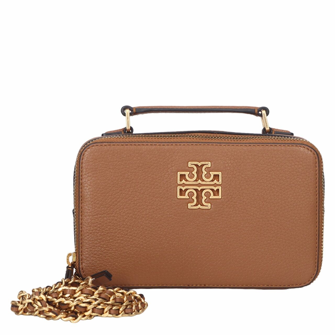 Tory Burch Britten Small Bark Top Handle Case Sling Bag