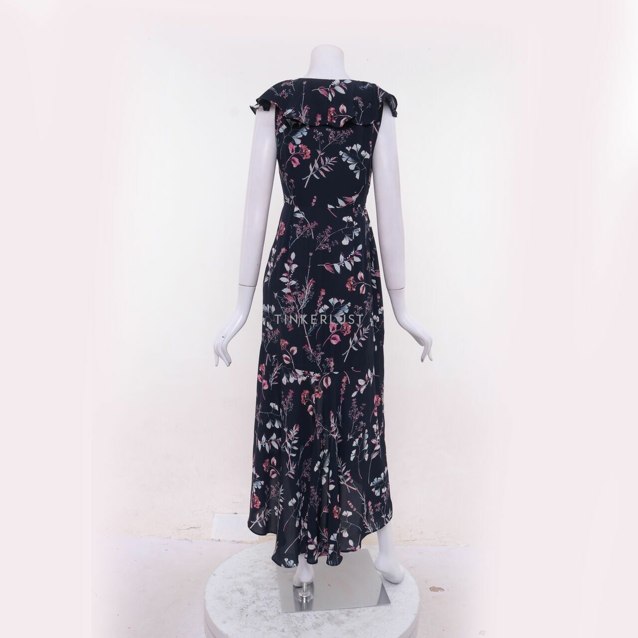 Banana Republic Navy Floral Long Dress