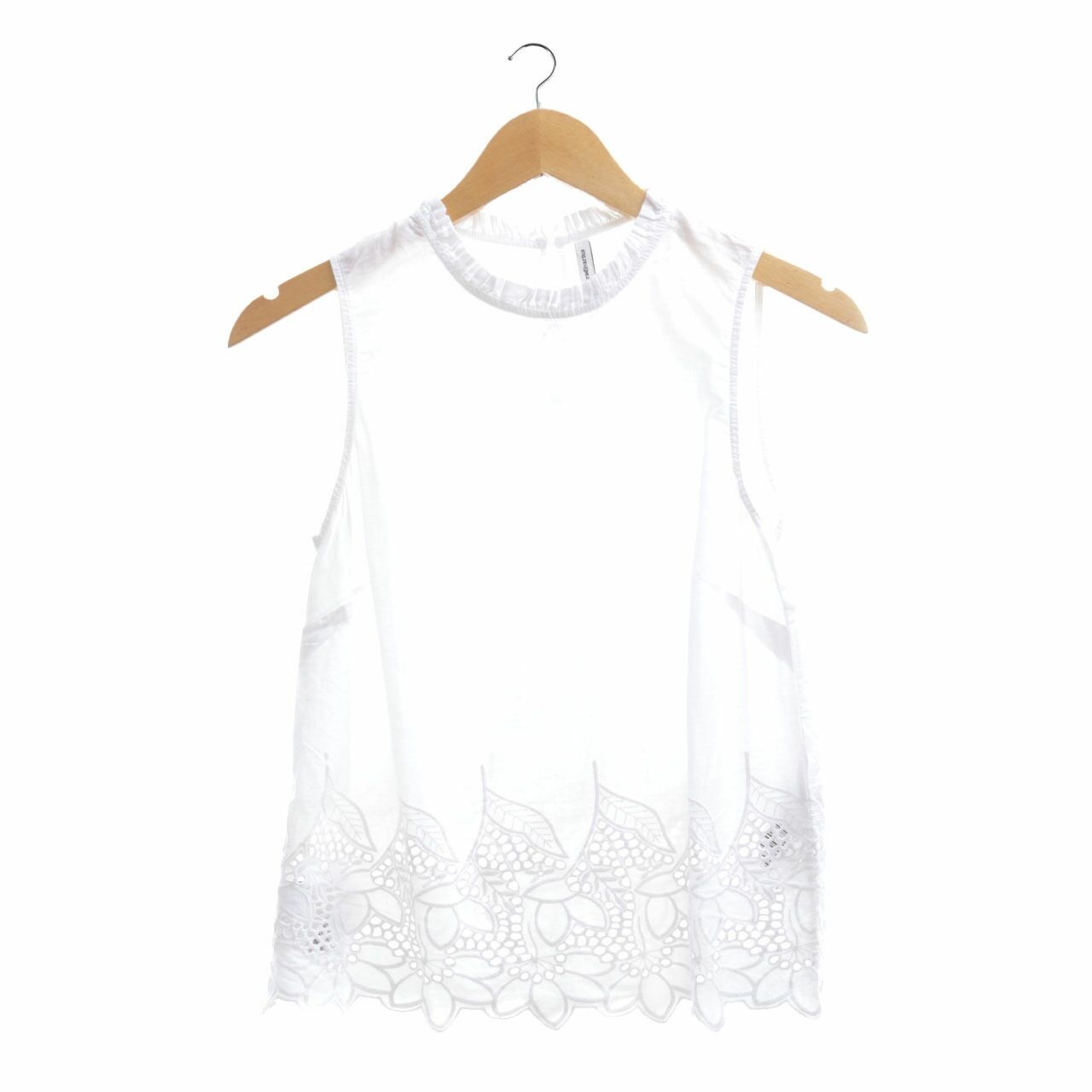 Stradivarius White Sleeveless