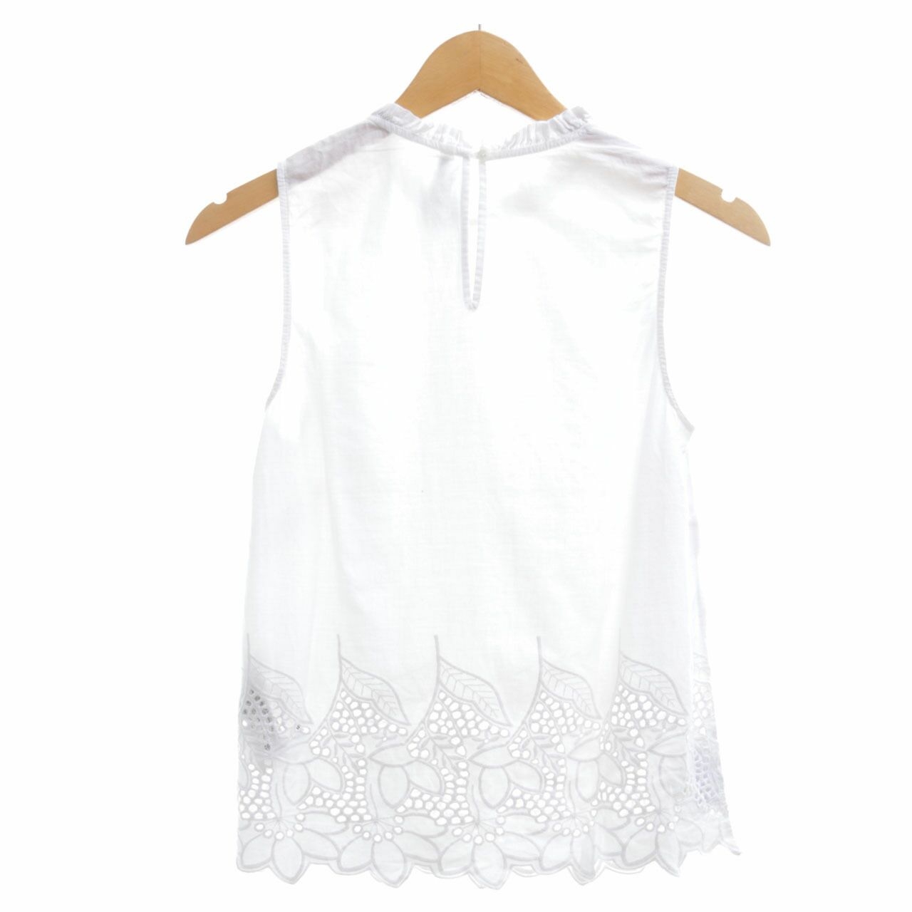 Stradivarius White Sleeveless